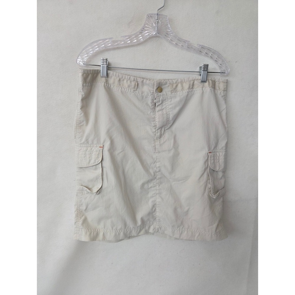 Columbia Womens Beige Cargo Mini Skirt AL5029 Size M Hiking Utility Gorpcore
